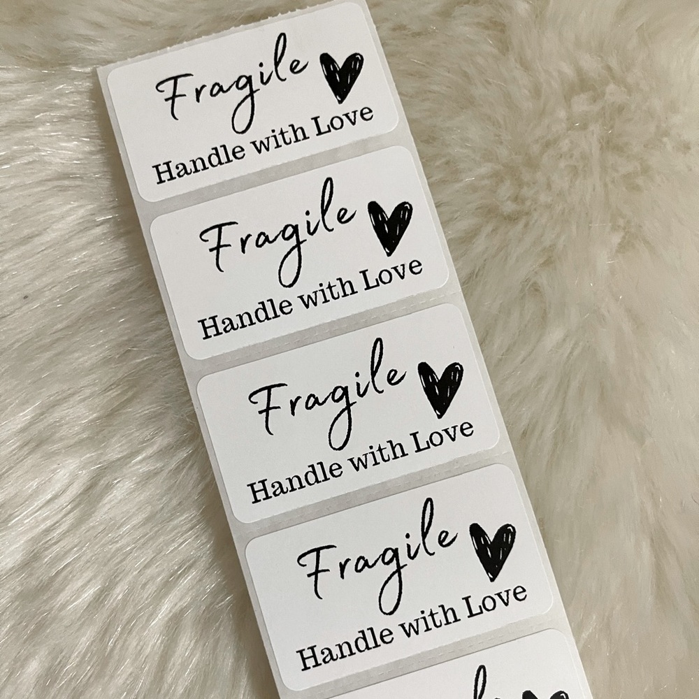 Fragile Handle with Love stickers